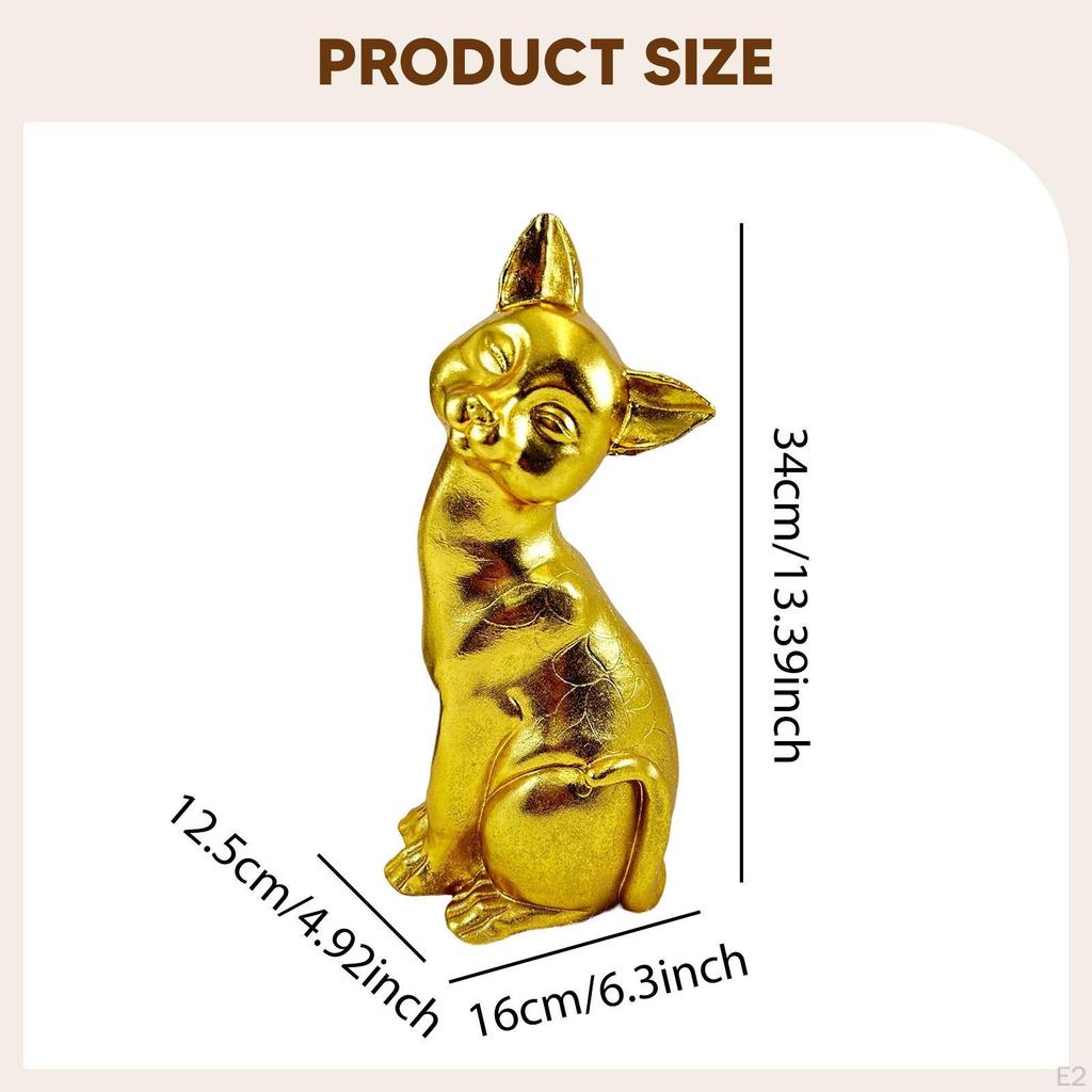 Statua di Gatto Come Regalo Decorativo per Amanti, Carina Statuetta da Tavolo in Resina per Tavolo, Balcone, O