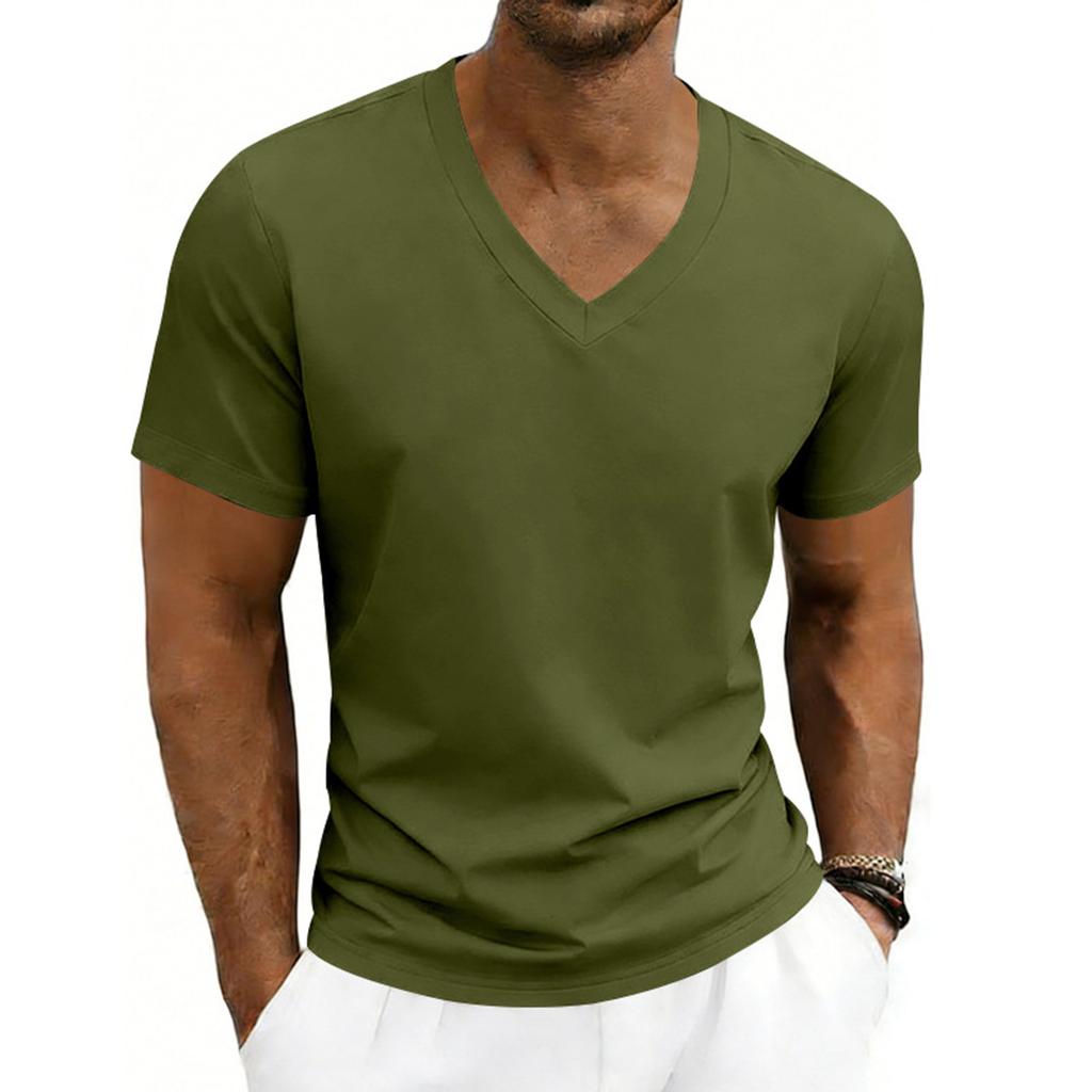 Men's Summer T-Shirt  Breathable  Casual Loose-fitting Short-sleeved