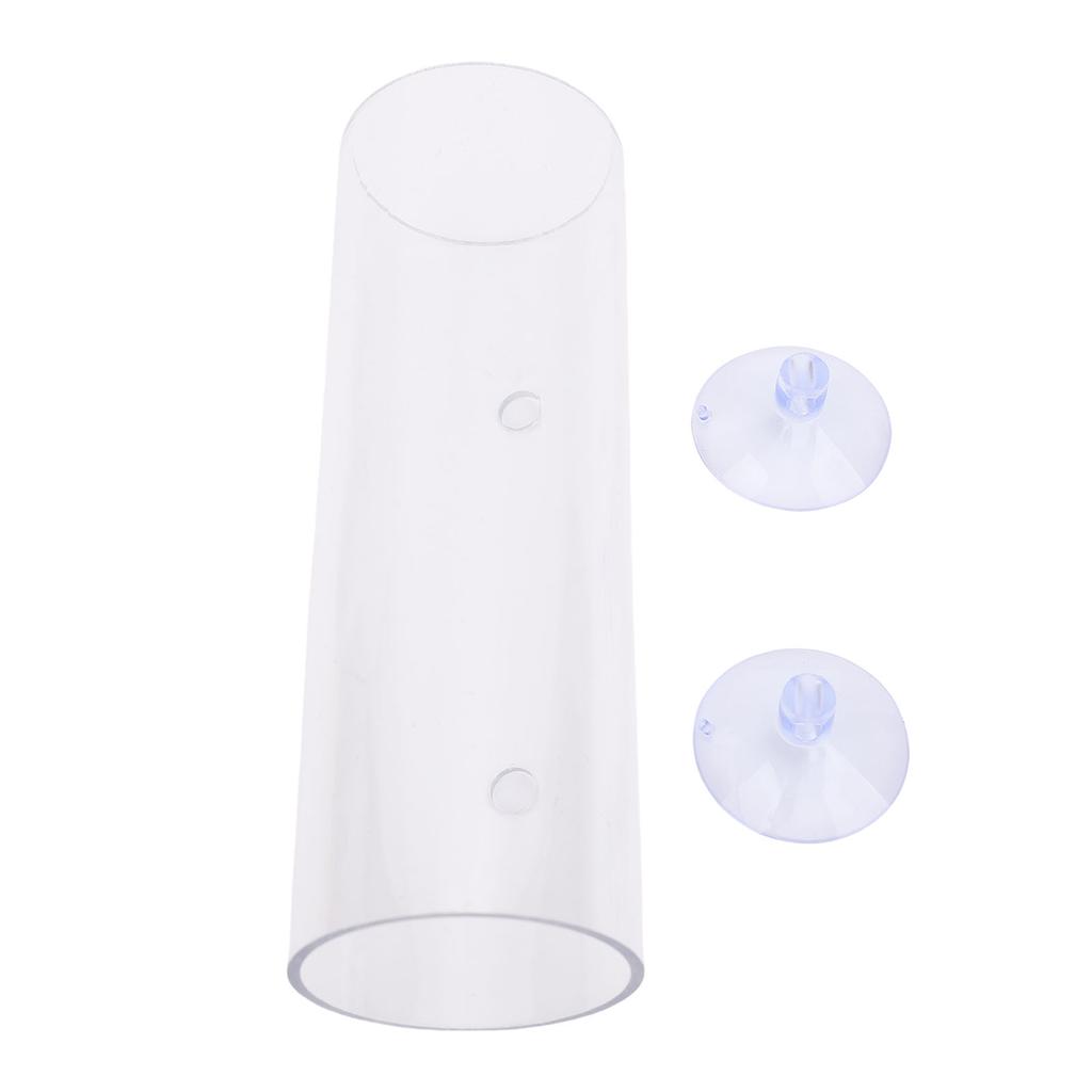 Betta Fish Tunnel Transparent Hollow Betta Fish Tube with Suction Cup for Resting Fish Tank