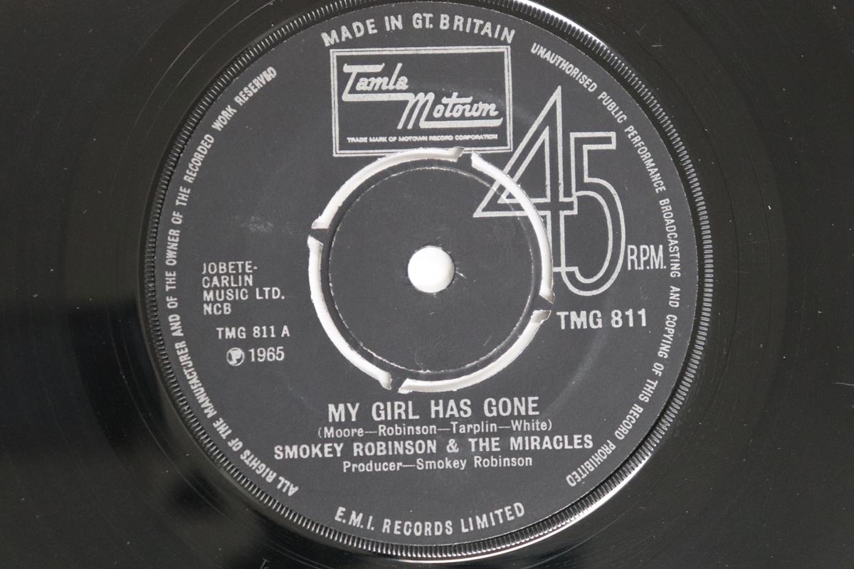 

7inch Record SMOKEY ROBINSON & THE MIRACLES - My Girl Has Gone TMG811 TAMLA MOTOWN 1972 UK Soul/Funk Used