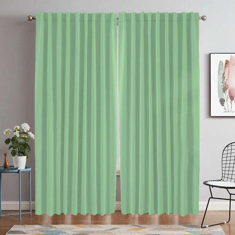 Solid Color Windowpane Drape for Space 2 Panel Kitchen Drapes Divider Household Interior Drapes Halloween Ornament Covers Livingroom