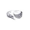 Adjustable Angel Demon Wing Ring Men Women Vintage Retro Style Plated Geometric Statement Jewelry