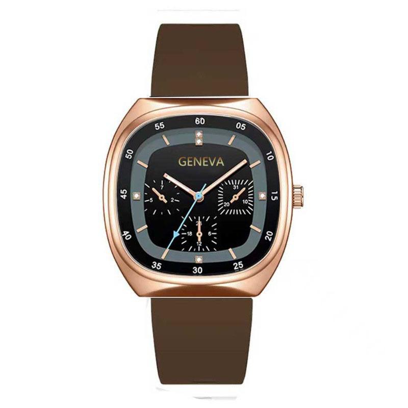 Square Watch Fashion High Sense Watch Silicone Digital Luminous Leisure Quartz Watch Gift Watch