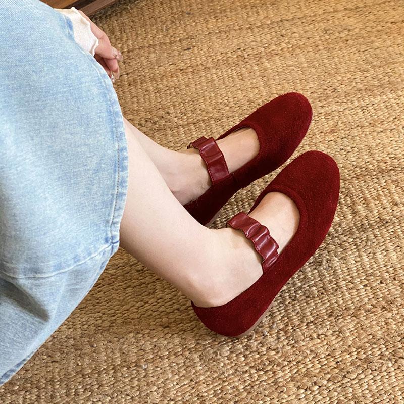 Fashion Fashion Round Toe Women Flats Mary Janes Slip On Shoes Casual Luxury Female Shallow Footwear Soft Ladies Flats With Shoes New