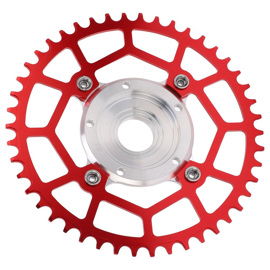 Aluminum Alloy 46T 104 BCD Chainring and Adapter Replacement for Tongsheng Mid Drive Motor Red