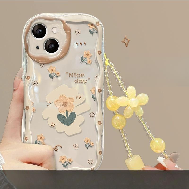 Suitable for Huawei P60 Mobile Phone Case Mate50 Fresh Small Yellow Chain Nova10 Transparent Silicone Honor 90/80