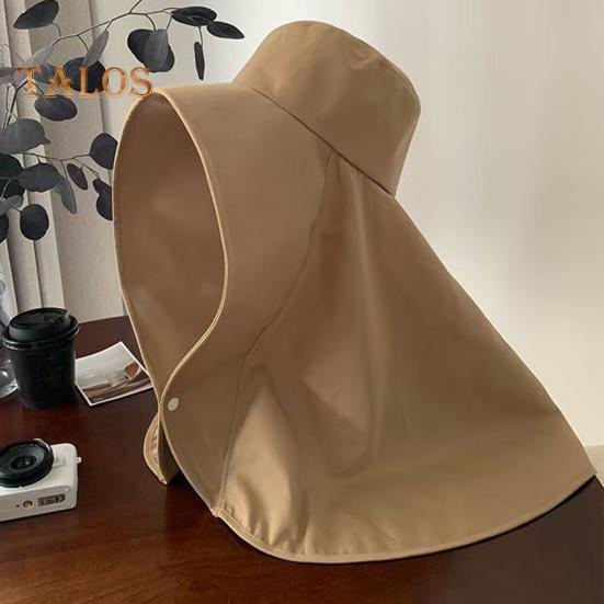 Women Sun Protection Hat Wide Brim Shawl Sun Hat with Neck Flap Outdoor Fishing Visor Hat Summer Beach Buckle Hat for Hiking