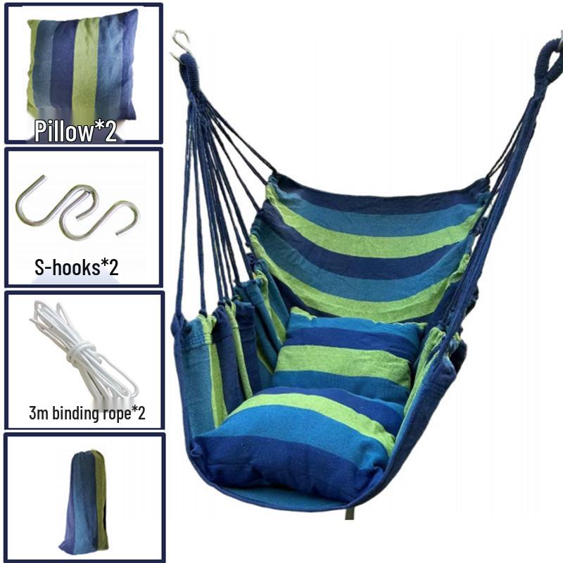 College Dorm Hanging Chair, Hammock & Rocking Basket for Indoors/Outdoors