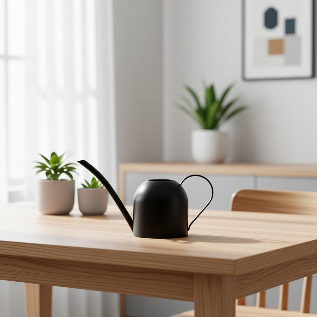 Golden 500ML Stainless Steel Watering Can with Long Spout - Green Plant Sprayer & Small Garden Sprinkler