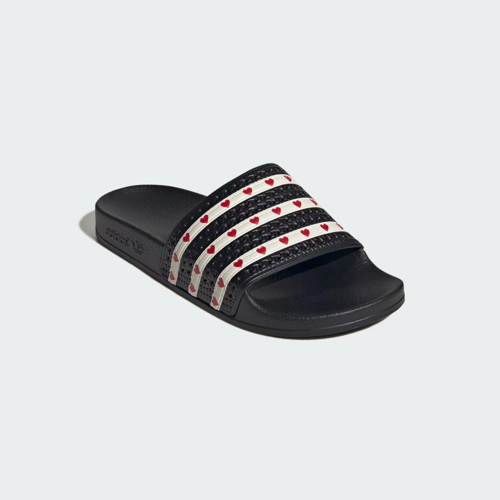 KH9952 Adidas Adilette Slides Core Black Wonder White Better Scarlet (Women's)