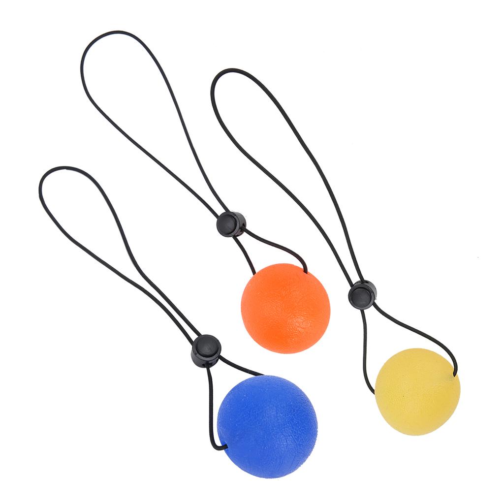 Finger Exercise Ball Fitness Hand Finger Strength Stretch Training Ball for Rehabilitation(Yellow 15 Hardness Orange 20