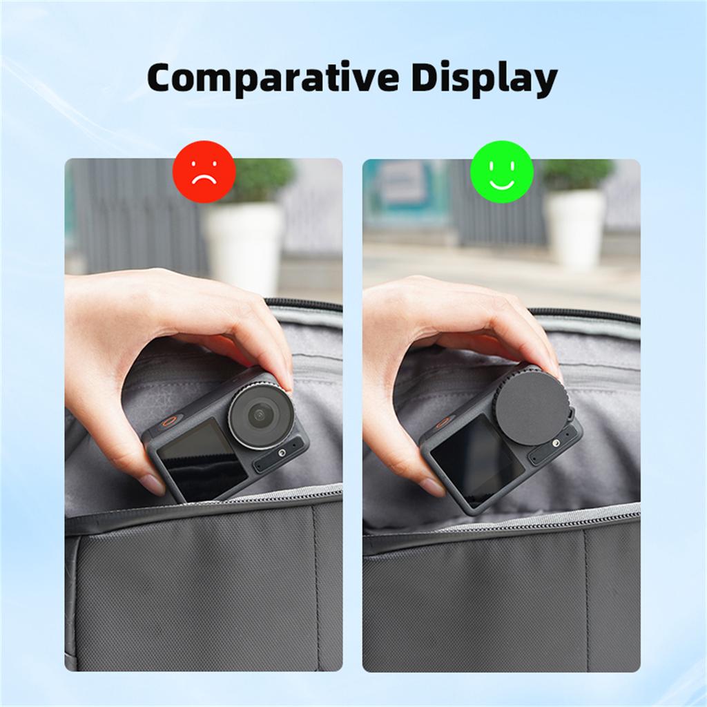 Camera Lens Protective Cover Sports Camera Scratch-Resistant Silicone Lens Cap Compatible For OSMO Action4/Action3 Camera