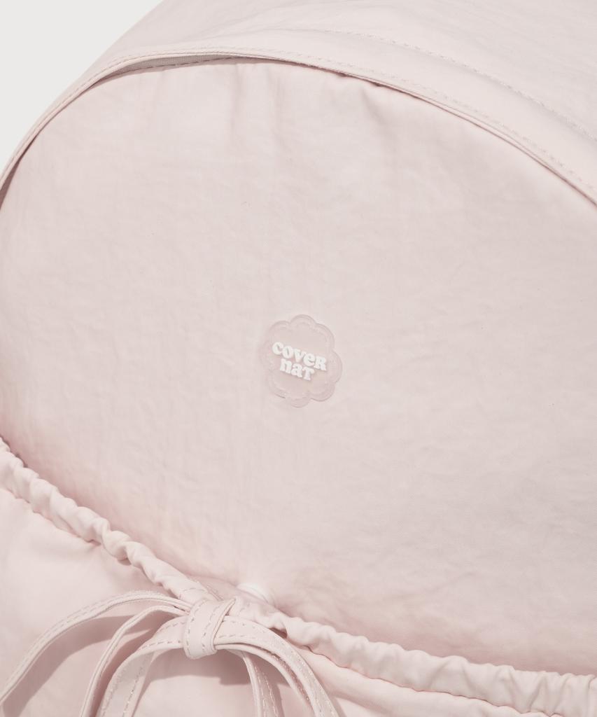 Covernat Woman [26Ss] Women'S Clover Heart Shirred Nylon Backpack Pink