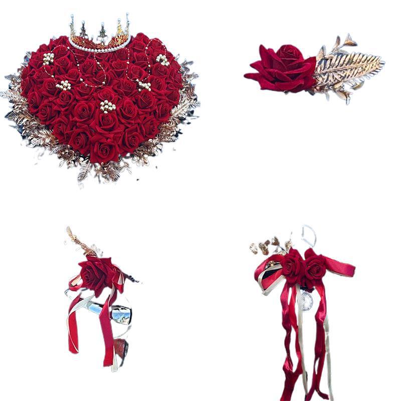 Wedding Car Decoration Set: Main & Second Car Flowers