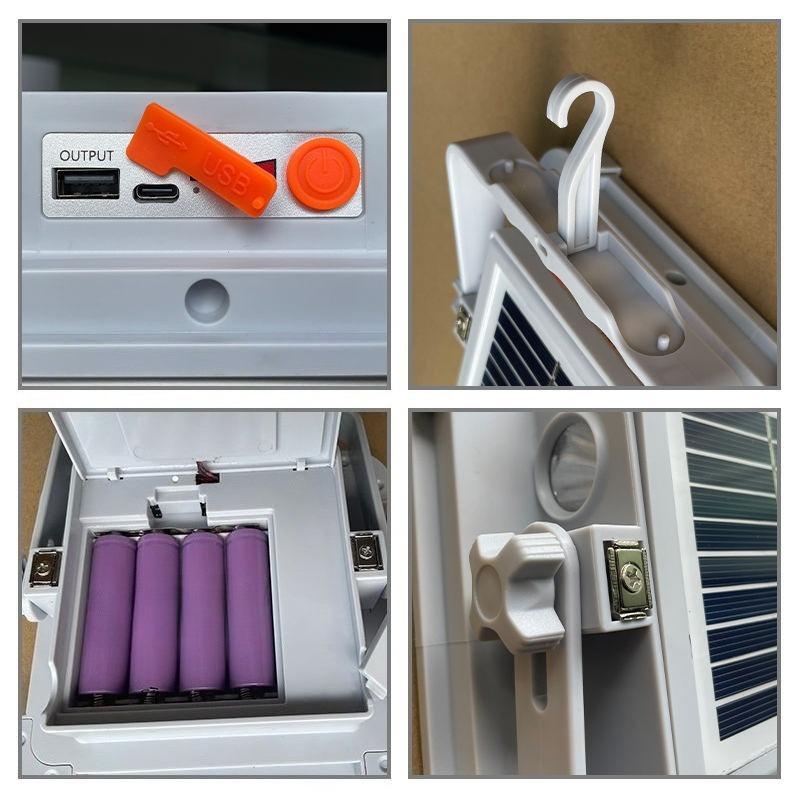 Rechargeable Solar Floodlight Outdoor Portable LED Multifunctional Spotlight Waterproof Emergency Lighting Floodlight