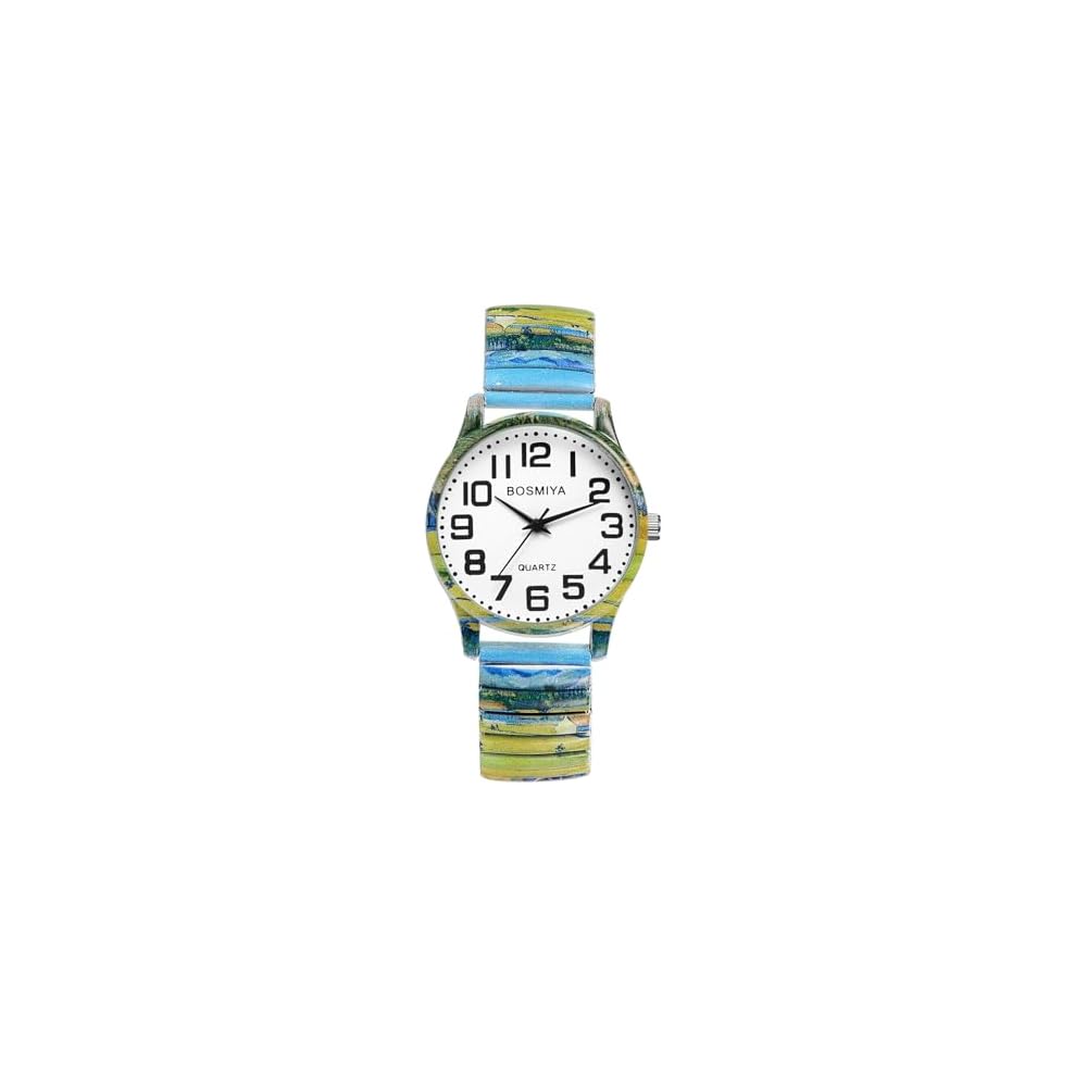 Fashionable Women s Analog Quartz Watch with Waterproof Feature, Stretch Bracelet, Stainless Steel Band
