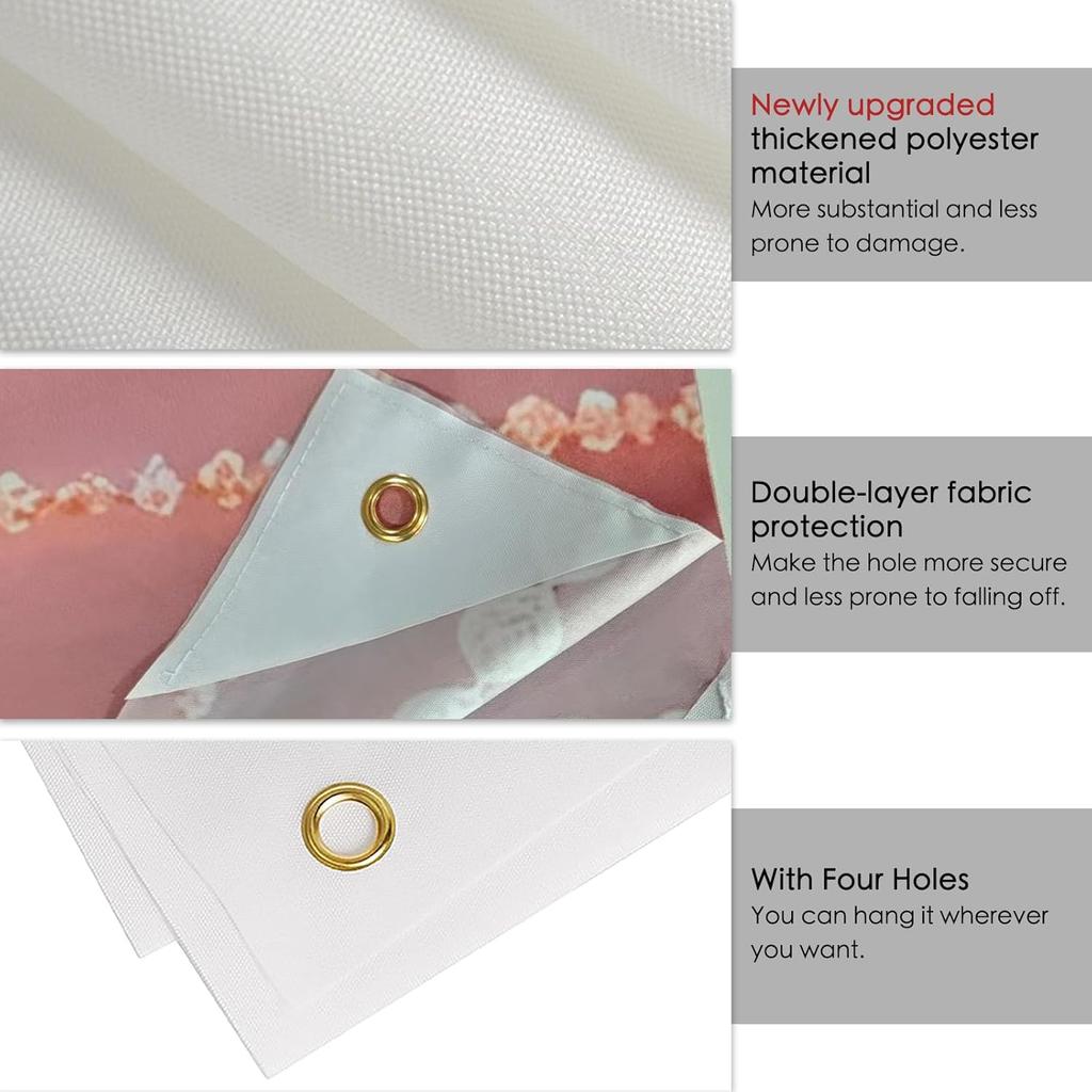 Glowing Soccer Happy Birthday Banner, Large Sports Backdrop for Outdoor Indoor Party Photo Booth