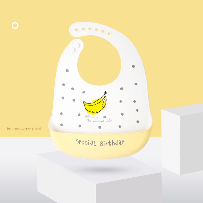 LOFCA 1pc Silicone Bibs For Kids Newborn Baby Bibs Waterproof Silicone Feeding Baby For Toddler Breakfast Feedings Adjustable
