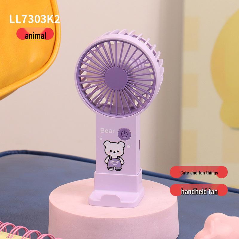 

Simple Candy Color Mini Fan with Phone Holder & Charger - Portable Desktop Fan, Perfect Small Gift Candy Color Fan