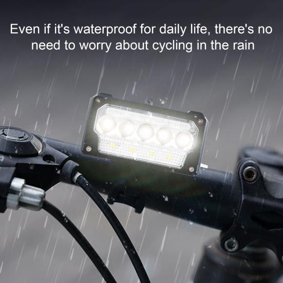 Bicycle Headlight Digital Display 5 Modes Adjustable Lightweight Waterproof Rechargeable MTB Road Mountain Bike Night Riding LED Front Lamp