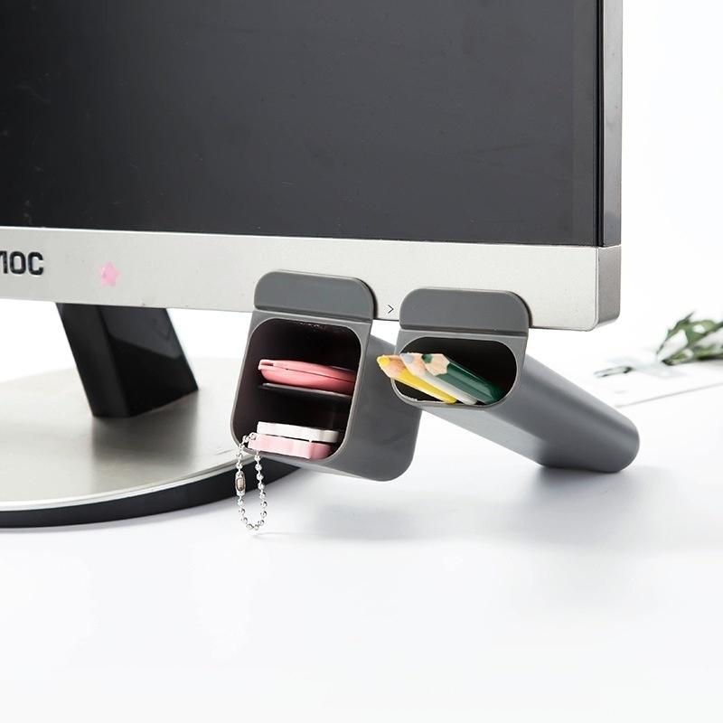 1 Pcs Multifunction Creativity Desktop Monitor Pocket Pen Holder Office Desk Stationery Pen Storage