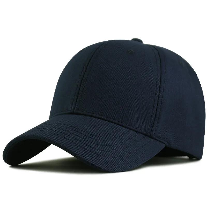 Chapeaux de Sport Uni en Coton Solide pour Homme Casquette de Soleil Unie pour Dame Casquettes Snapback Hiphop Casquette de Baseball pour Tête Large 57-60cm 61-68cm