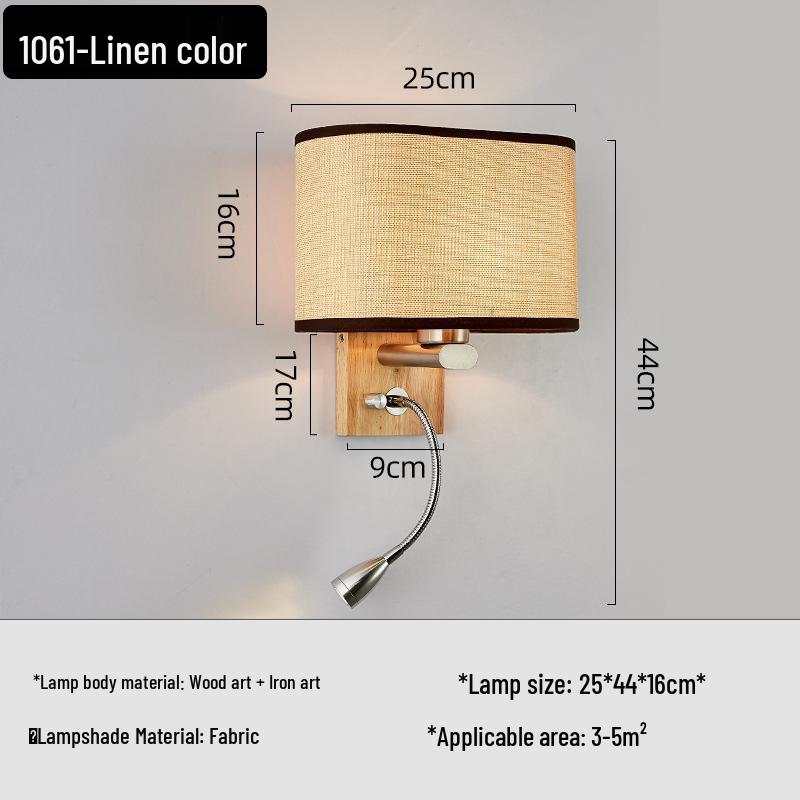 European LED Wall Lamp: Wooden Craft Bedside Light for Hotel or Bedroom