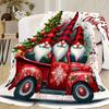 Christmas Gnome & Bells Flannel Blanket - Soft, Warm & Versatile for Sofa/Bed/Travel, All-Season Cozy Gif