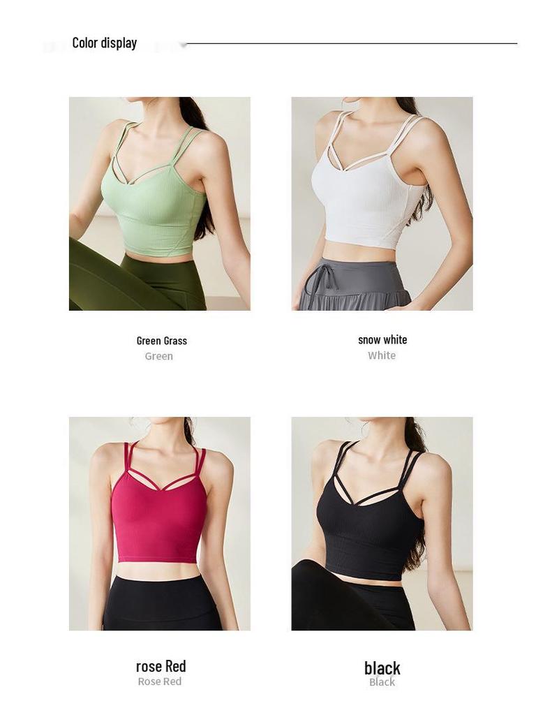 Lulu Cloud-Feel Women's Shock-Absorbing Camisole Sports Bra for Yoga and Fitness.