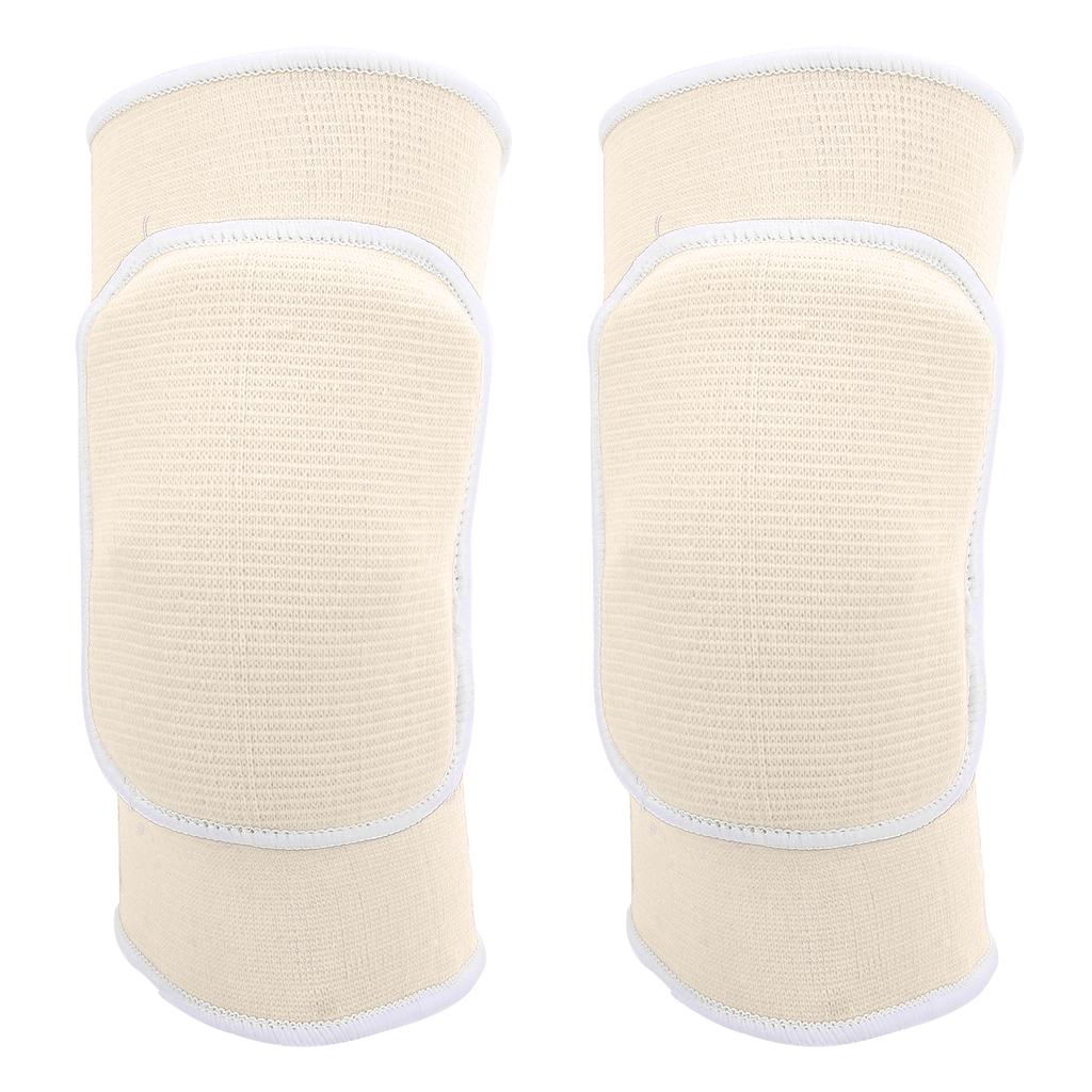 1 Pair Protective Knee Pads Thicken Sponge Brace Knee Guards for Dance Yoga Multi SportsWhite