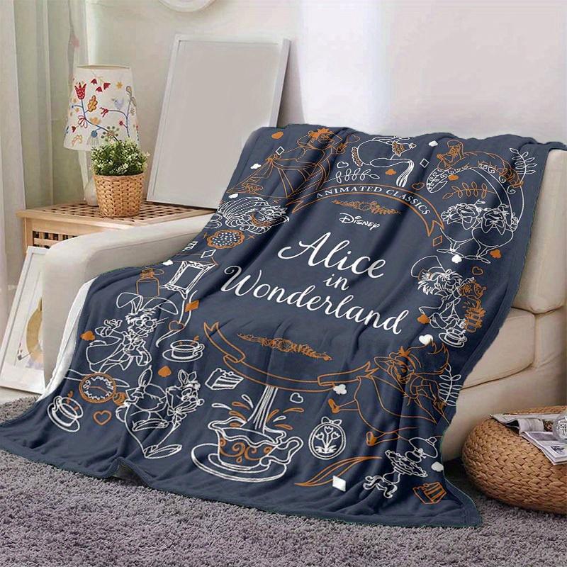 1pc, Enchanting Alice in Wonderland Home Decor Blanket, Flannel Throw, Living Room, Bedroom, or Outdoor Adventures