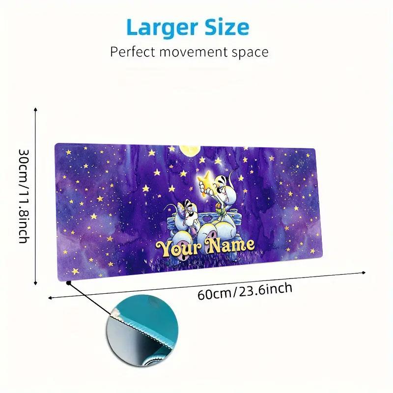 Diddl Custom Name Large Size Mouse Pad Large Gaming Table Cushion Non-slip Laptop Tablet Big Mousepad XXL Mat Mini PC Playmat With Lock Edge