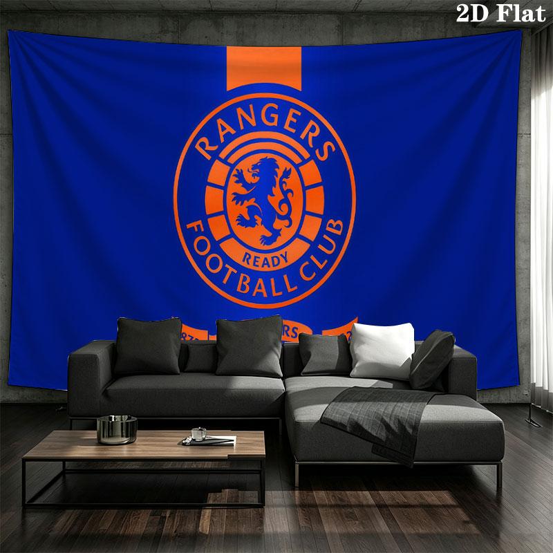 Rangers FC Wall tapestry, aesthetic printed fabric blanket, suitable for bedroom, living room, and home decor.