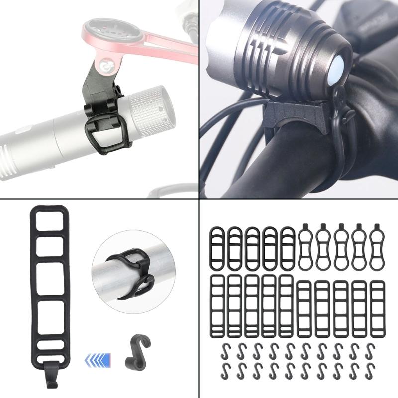 20 Stück Mountainbike Lampenband Lampengewichtsbänder Fahrrad-Handyhalterung Riemen Geeignet für Verschiedenes Fahrradzubehör