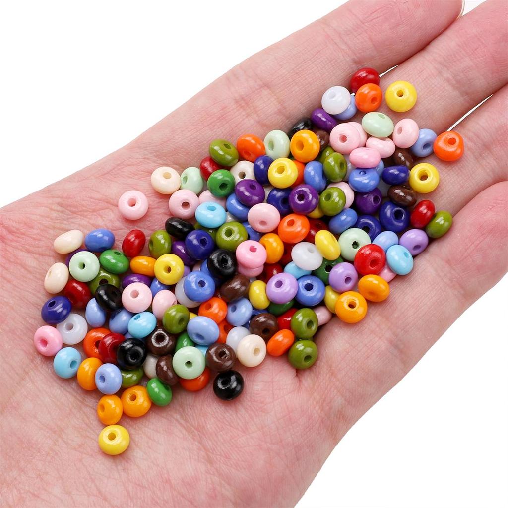 60 Stück Flaschenglasperlen Charm Ölgemälde Abacus Tschechische Perlen Seed Spacer Perlen für die Schmuckherstellung Zubehör