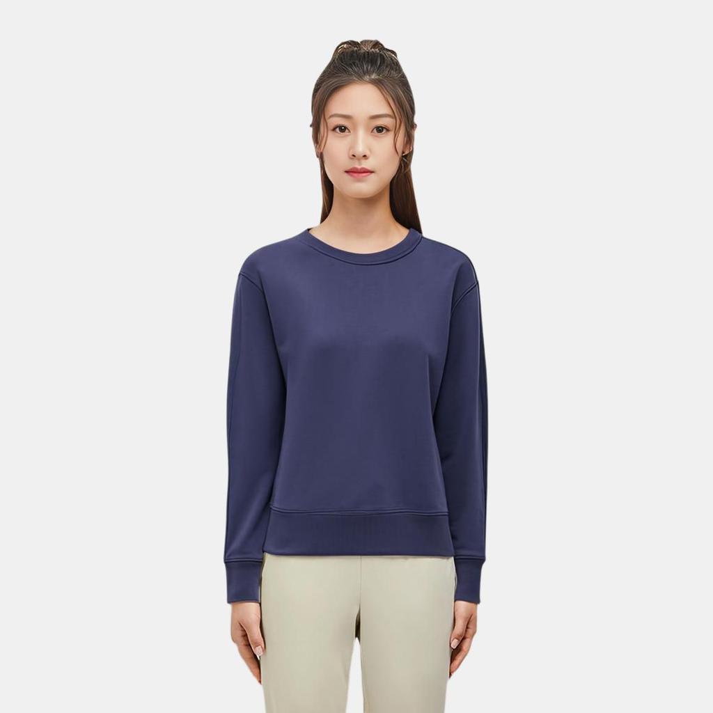 UNIQLO SS24 U Series Solid Color Crew Neck Casual Long Sleeve Sweatshirt Women sweatshirt 470852-69