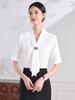 Women's Summer V-Neck Short Sleeve Professional Blouse
