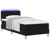 VidaXL Lit à sommier avec Matelas &amp; LED Noir 100x200 cm Tissu 3342494