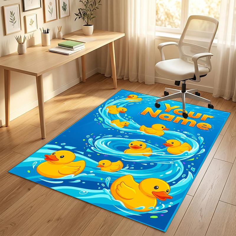 Celebration Party Theme Crystal Velvet Rug Personalized Custom Name Text Soft Floor Mat Home Decor