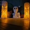 Halloween Flameless Candles Spooky Human Face LED Flameless Candle Flickering Light Table Decor for Home Office Dorm Apartment