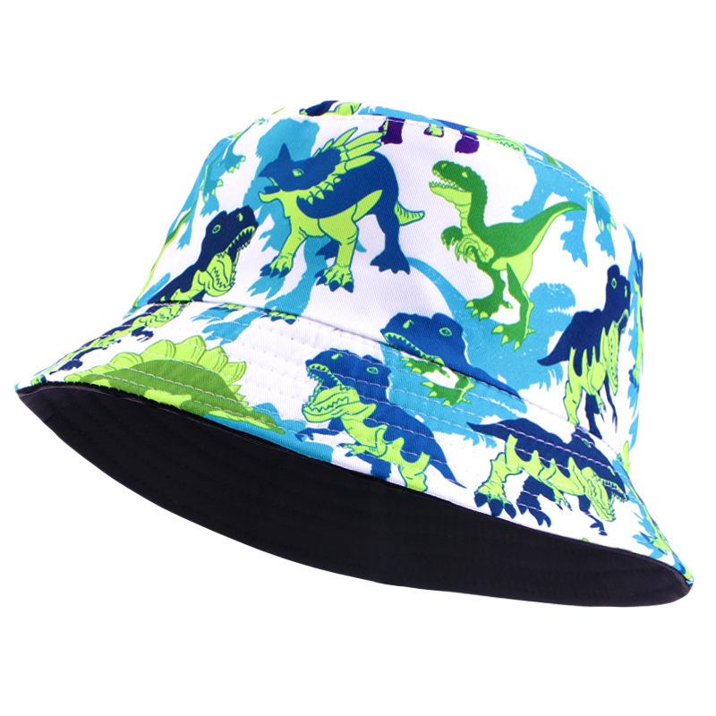 Children's Printed Cartoon Pot Hat, Baby Breathable Sun Hat, Beach Hat, Double-sided Can Wear JDKPM-05