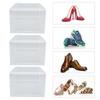 Shoe Storage Box Thick Side Opening Space Saving Transparent Stackable Shoe   Foldable Shoe Rack Container Holder for Shoes Clothes