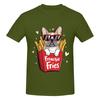 1 Piece Frenchie Fries Graphic 100 Cotton Tshirt French Bulldog Tees Tops For Unisex