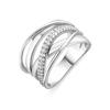 Ring - LUXENTER - Abca - 925 Sterling Silver - Sparkling Zircon - Rhodium Plated Finish