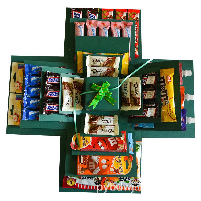 Five-Layer Exploding Surprise Gift Box with Candy Snacks