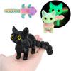 12cm 3D Printed Articulated Cute Cats with Movable Tail Joint Kawaii Kitten Ornament Room Desktop Car Decorations Toys for Gifts