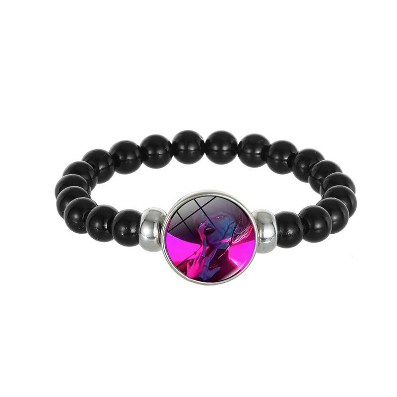 Demon Hunters Saja Boy Beaded Bracelet, Lumi Zoe Mira Black Bead Jewelry