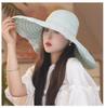 Women's foldable sun hat face protection bucket hat bow big eaves outdoor sun hat adult versatile