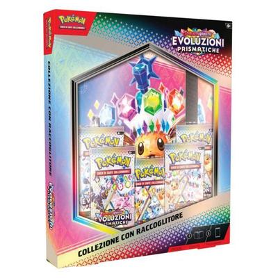 Pokémon : Écarlate et Violet Version ITALIENNE- Évolutions Prismatique Portfolio (A4-9 pochettes) + 5 boosters