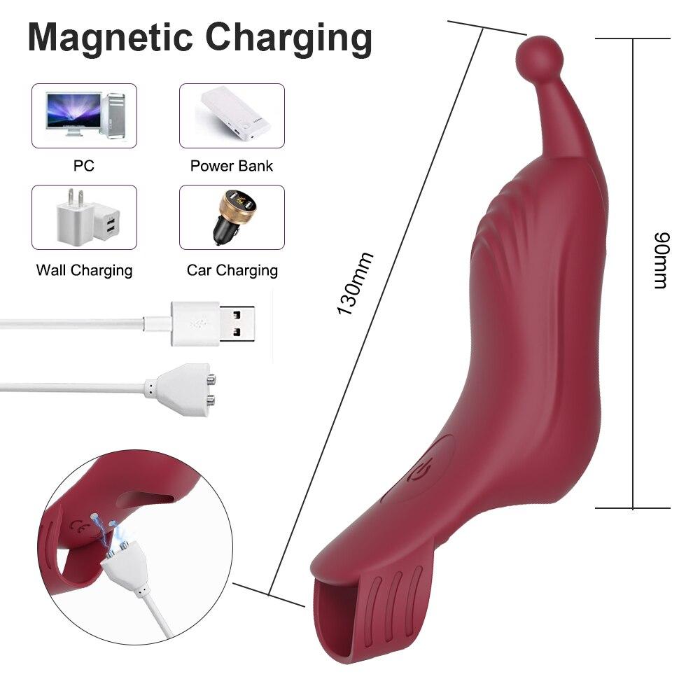 Finger G-Spot Vibrator Female Sex Toy for Women Clitoris Stimulator Couples Nipple Silicone Sex Toys Shop Goods for Adults
